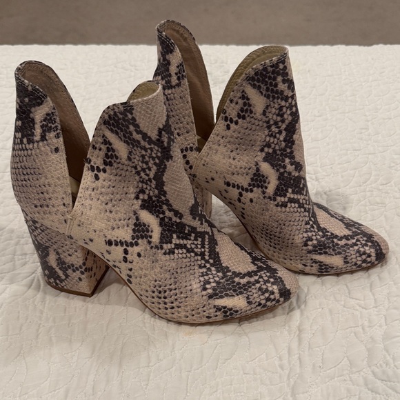 Steve Madden Shoes - Steve Madden Snake-Print Women's Cutout Ankle Boots